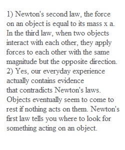 Newton's Laws Discussion